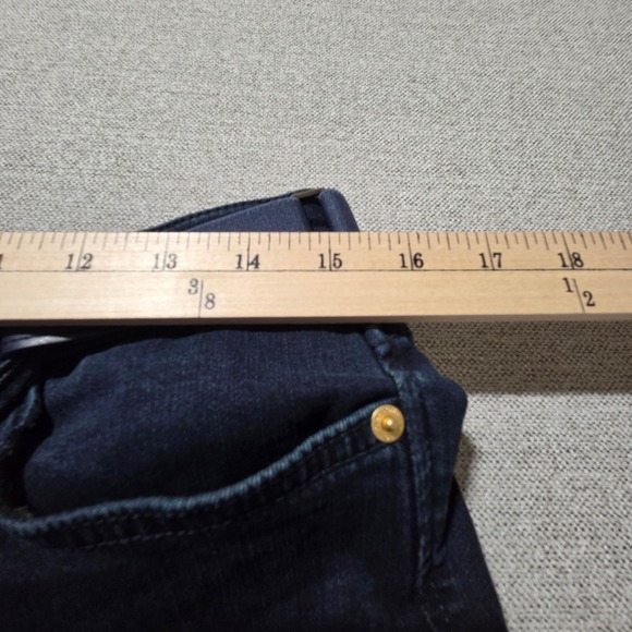 Dear John Rosa Flare Stretch Jeans Belted Mid Rise Dark Wash Denim Women's 30 - Picture 7 of 9